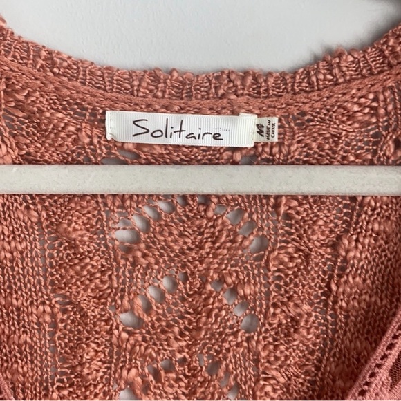 Solitaire Women's Sweater in Coral - Picture 3 of 7